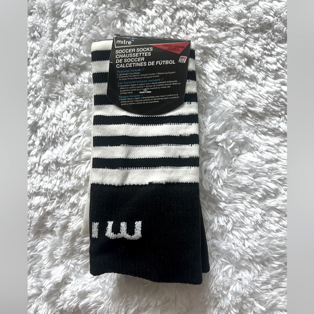 Classic Black and White Striped Socks